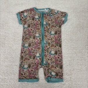 Kamilah Styles Romper Girls Toddler 18-24 Month Alice‎ In Wonderland Bamboo Zip